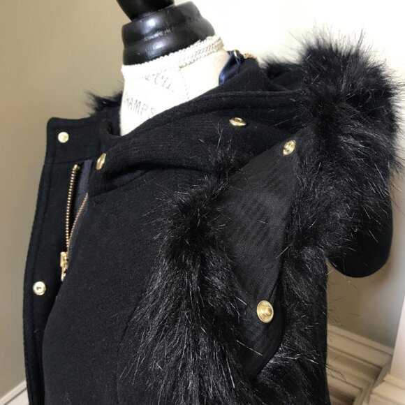NWT JCrew Chateau Parka Jacket Coat Womens 2 Black Hooded Stadium Cloth NEW - Picture 9 of 12